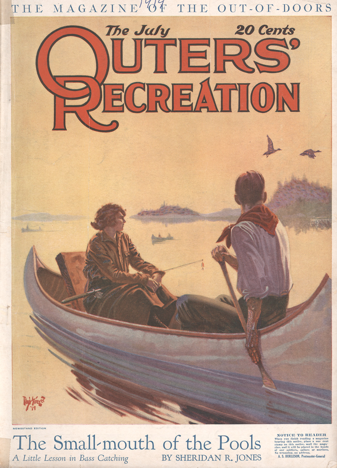 Outers' Recreation July 1919 Cover