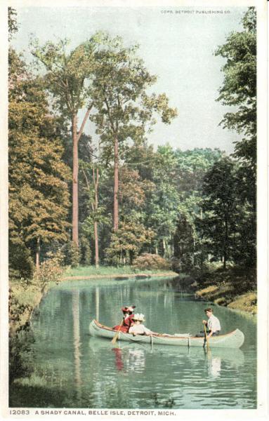 shady canal postcard