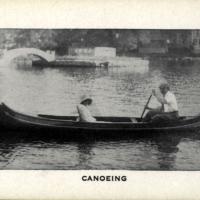 canoeing postcard