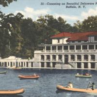 Canoeing on Beautiful Delaware Park Lake